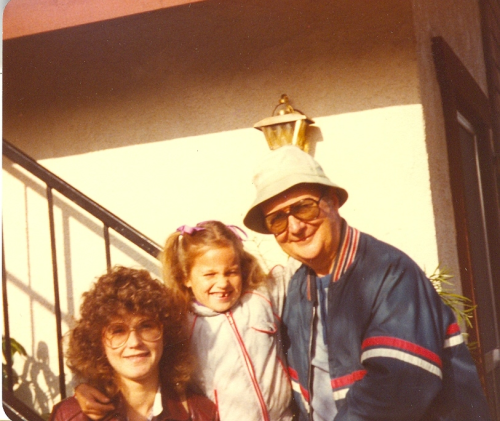 With my mom and grandfather.