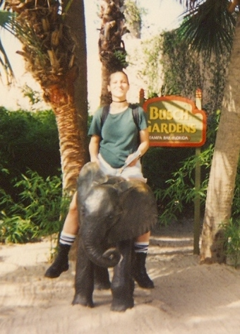 As a teenager, visiting my grandmother.