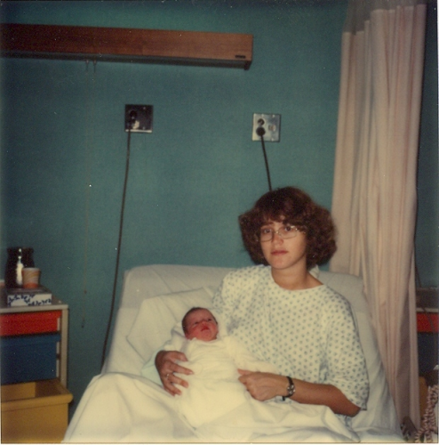 Newborn me with my mom.