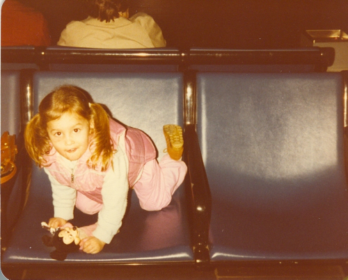 I'm at the airport going to California, 1979.