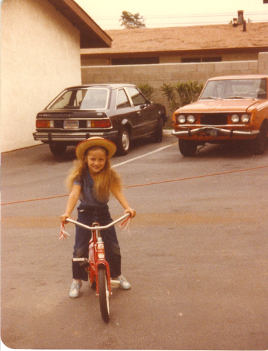 Me riding my bike in California.